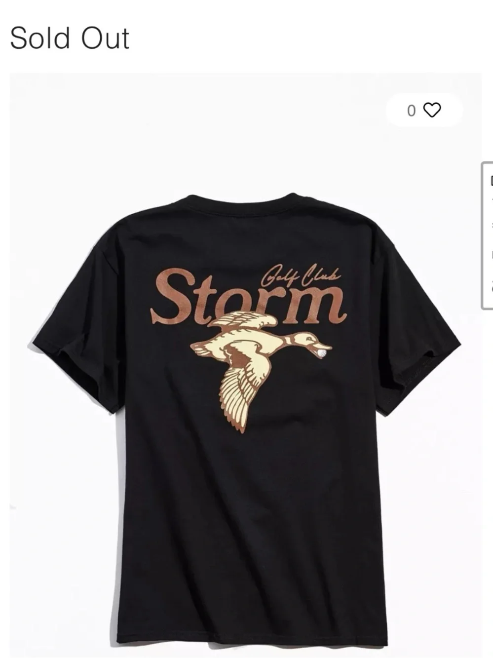 Urban Outfitters Storm Golf Flockin' Tee Size L